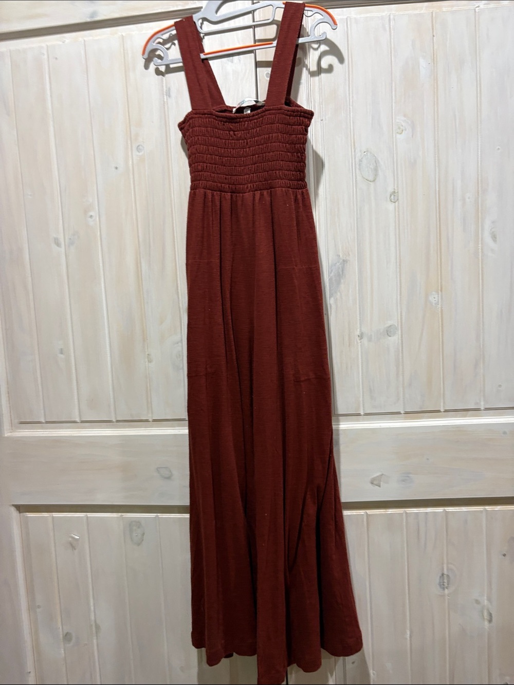 Free people Beach Women’s Rust Smocked Maxi Wide Leg Jumpsuit